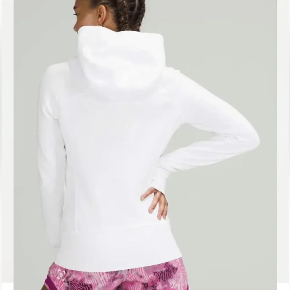 Lululemon Scuba Full Zip Hoodie White Seawheeze NEW